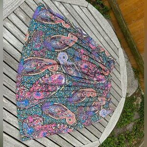 Vintage Koret  Paisley Midi‎ Skirt Cottagecore Whimsy Fairy Size Large Stunning